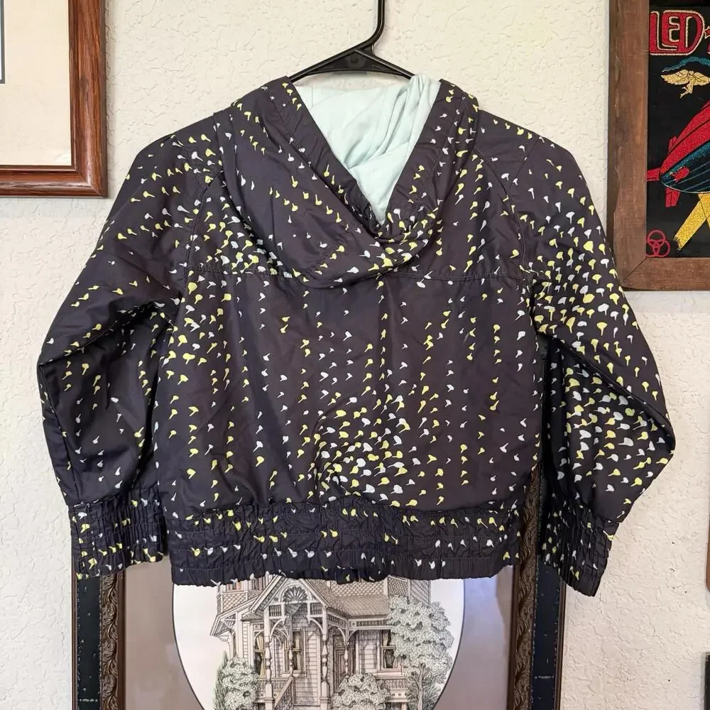 Vintage 00s Columbia Windbreaker Size‎ 6 Gray Full Zip Hooded Lined Jacket Girls